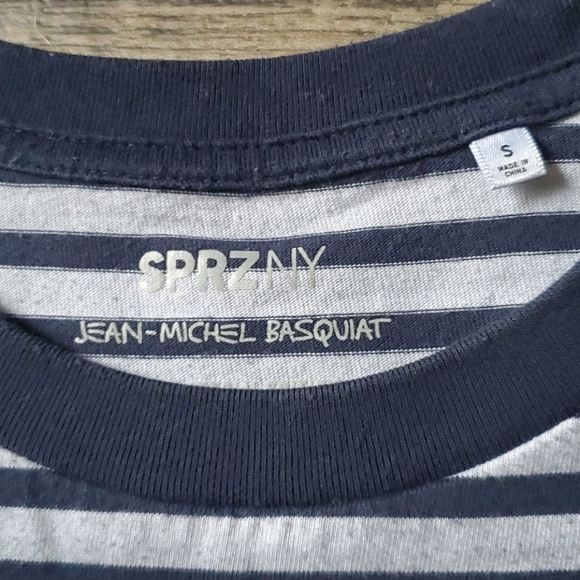 Rare SPRZ-NY Jean-Michel Basquiat MoMA Striped T - Picture 5 of 8